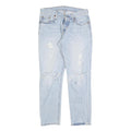 LEVI'S 501CT Womens Jeans Blue Classic Straight Denim Light W28 L27 Ripped