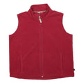 WOOLRICH Womens Red Fleece Zip Up XL Sleeveless Outdoor Vest Jacket Comfortable