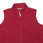 WOOLRICH Womens Red Fleece Zip Up XL Sleeveless Outdoor Vest Jacket Comfortable