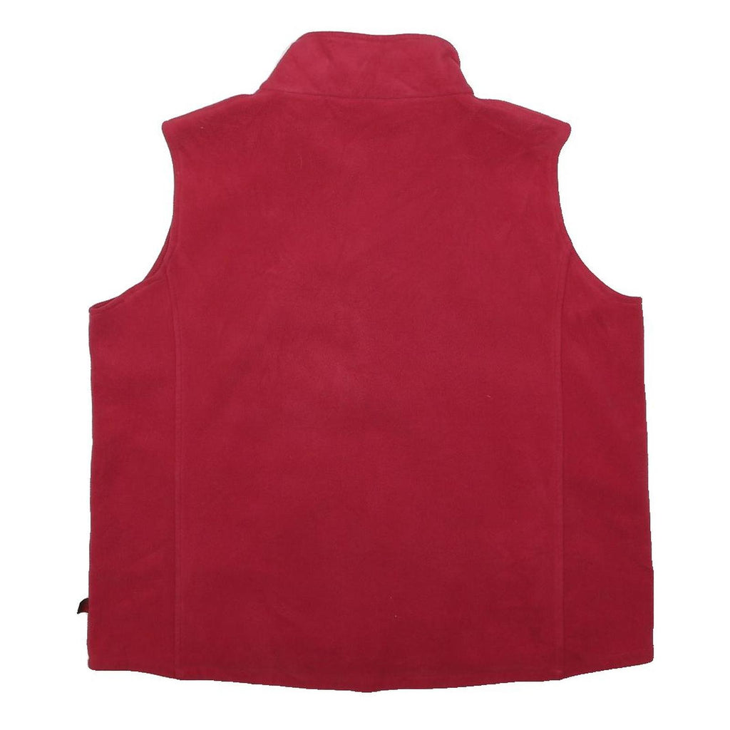 WOOLRICH Womens Red Fleece Zip Up XL Sleeveless Outdoor Vest Jacket Comfortable