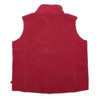 WOOLRICH Womens Red Fleece Zip Up XL Sleeveless Outdoor Vest Jacket Comfortable