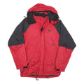 SALEWA Mens Red & Black Outdoor Jacket L Polyester Blend Zip Hooded