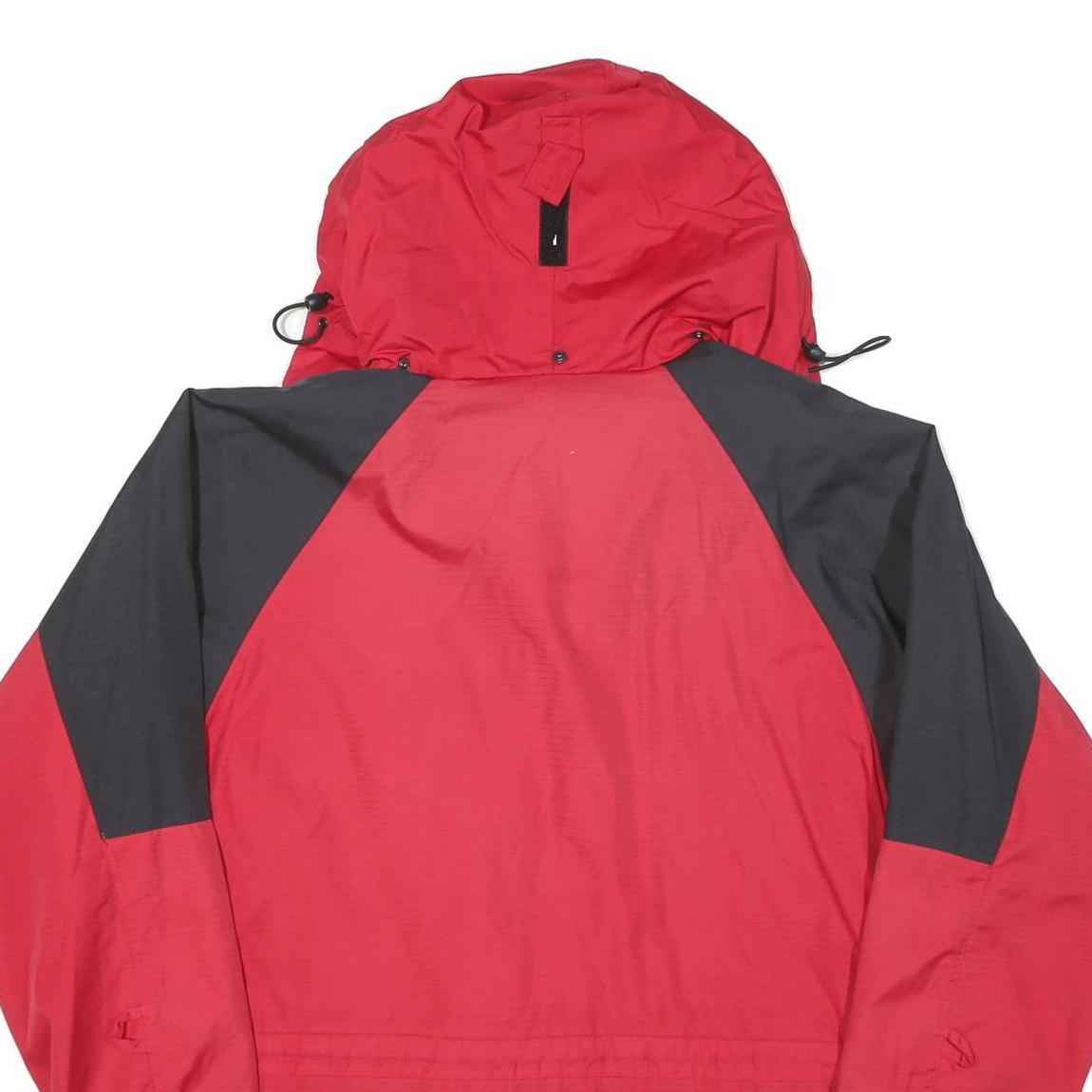 SALEWA Mens Red & Black Outdoor Jacket L Polyester Blend Zip Hooded