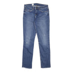 TOMMY HILFIGER Mens Slim Blue Jeans Denim W27 L28 Distressed Zip Closure