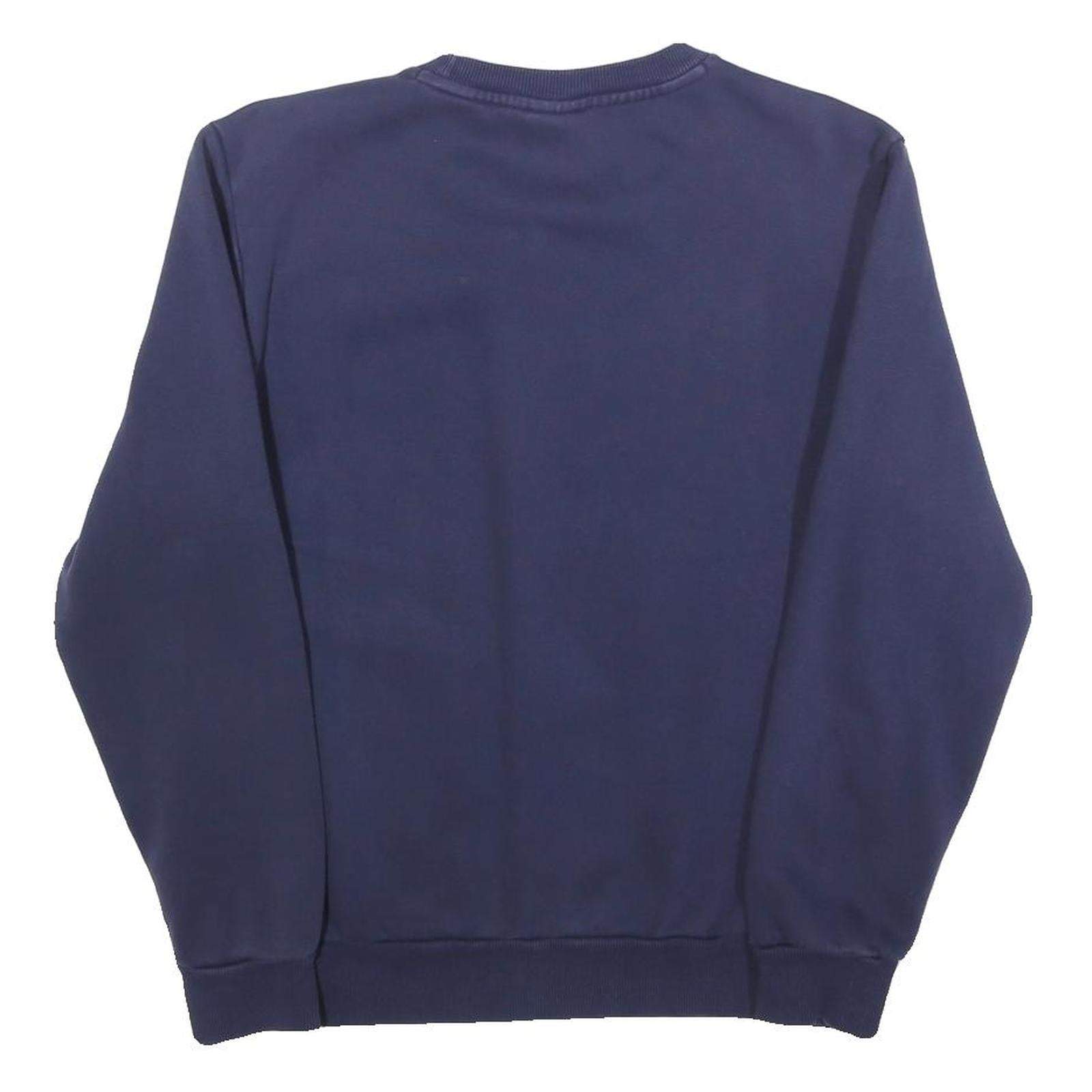 PUMA Mens Blue Crew Neck Sweatshirt S Cotton Blend Pullover Sport Casual