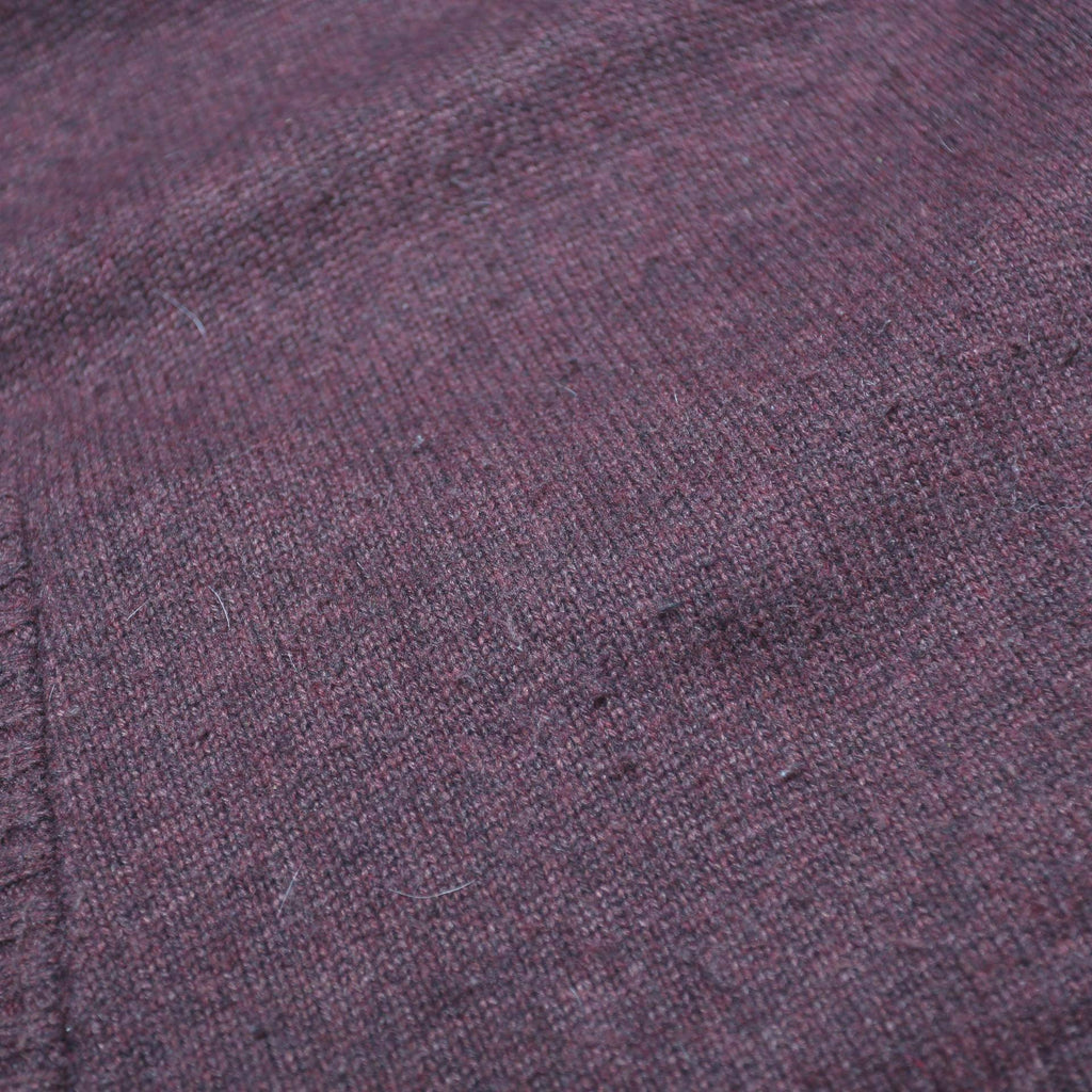 CARHARTT Mens Maroon & Black Patterned Jumper Half Zip Collar Wool Blend L