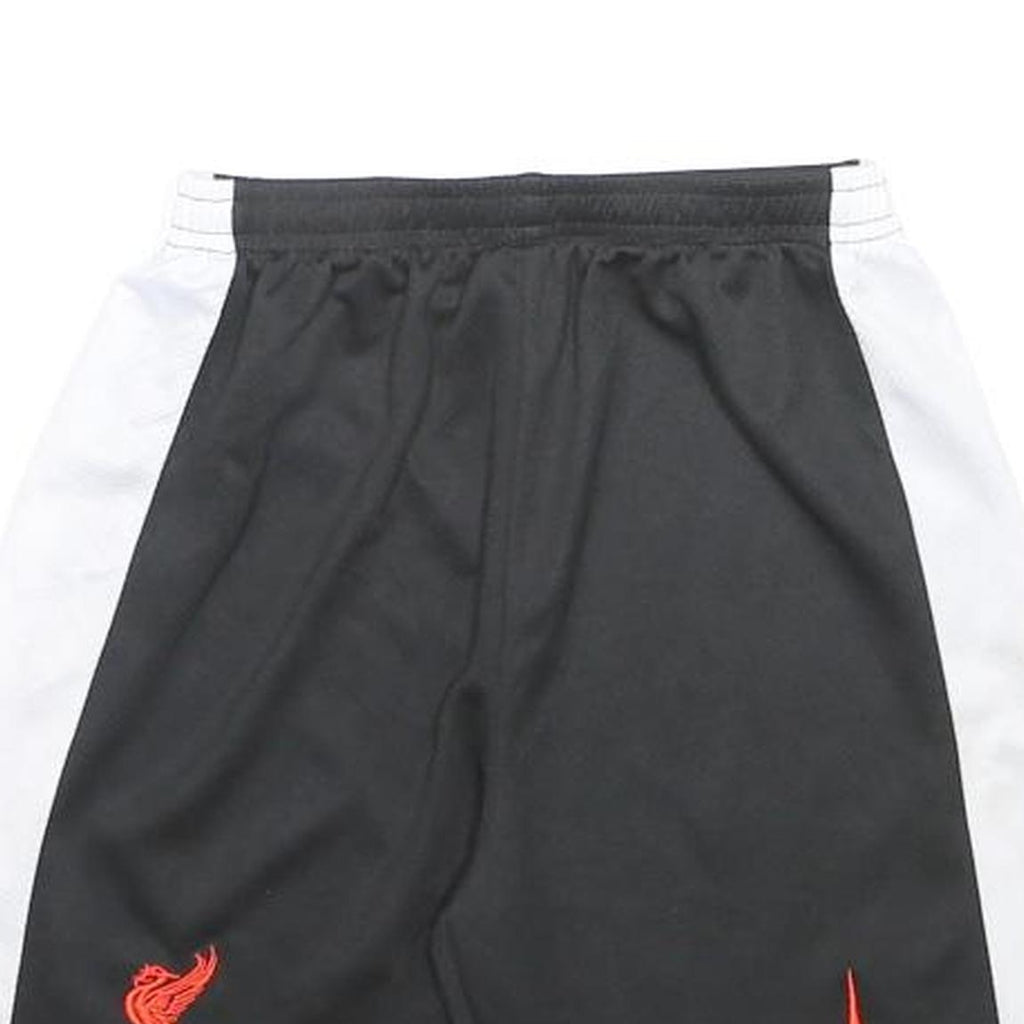 NIKE Boys Black & White Liverpool FC Sports Shorts M W22 Polyester Blend