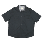 WRANGLER Mens Black Short Sleeve Cotton Blend Shirt XL Casual Button Pocket
