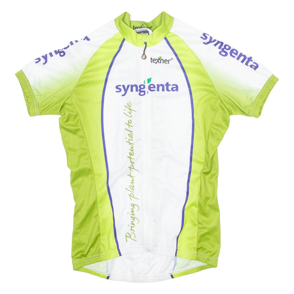 TEXNER Cycling Mens Jersey Green 1/4 Zip M