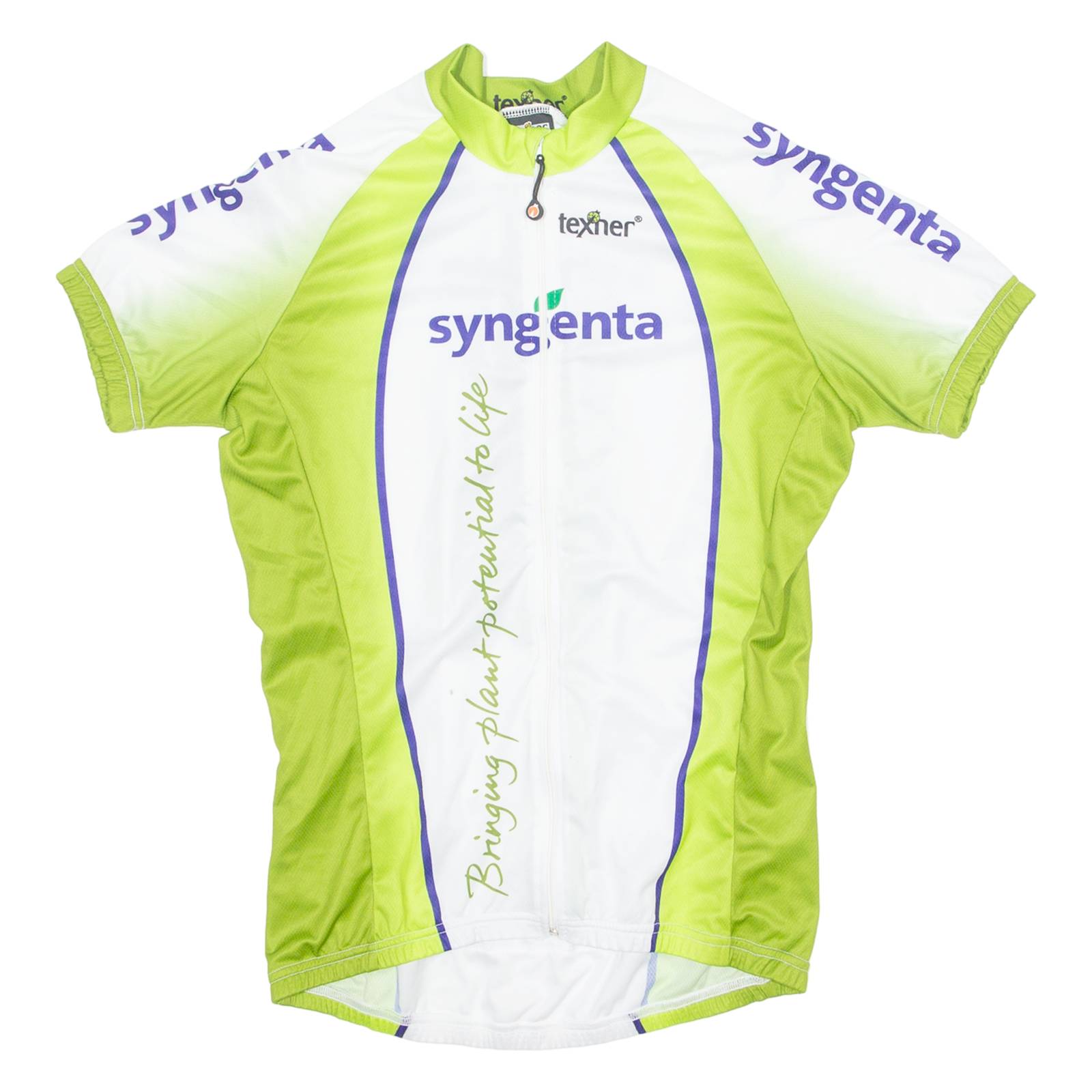 TEXNER Cycling Mens Jersey Green 1/4 Zip M