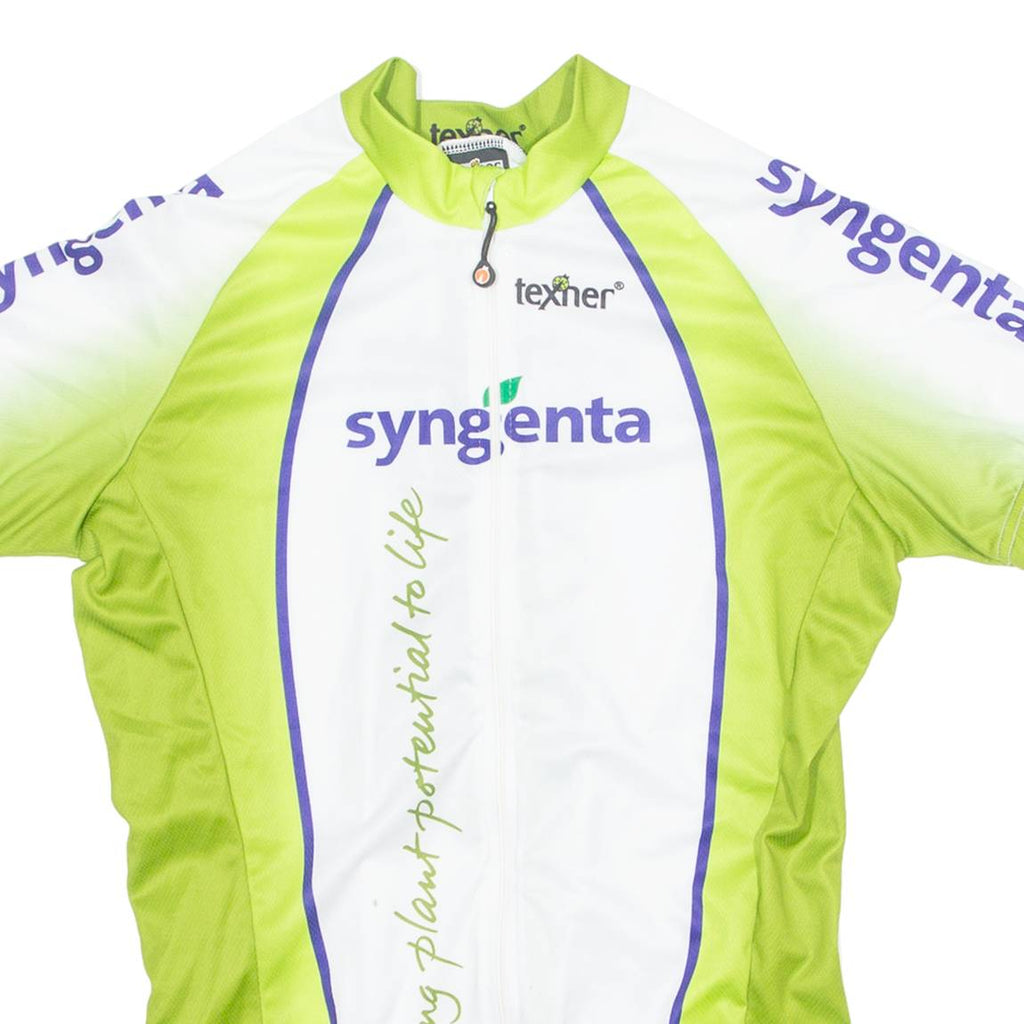TEXNER Cycling Mens Jersey Green 1/4 Zip M