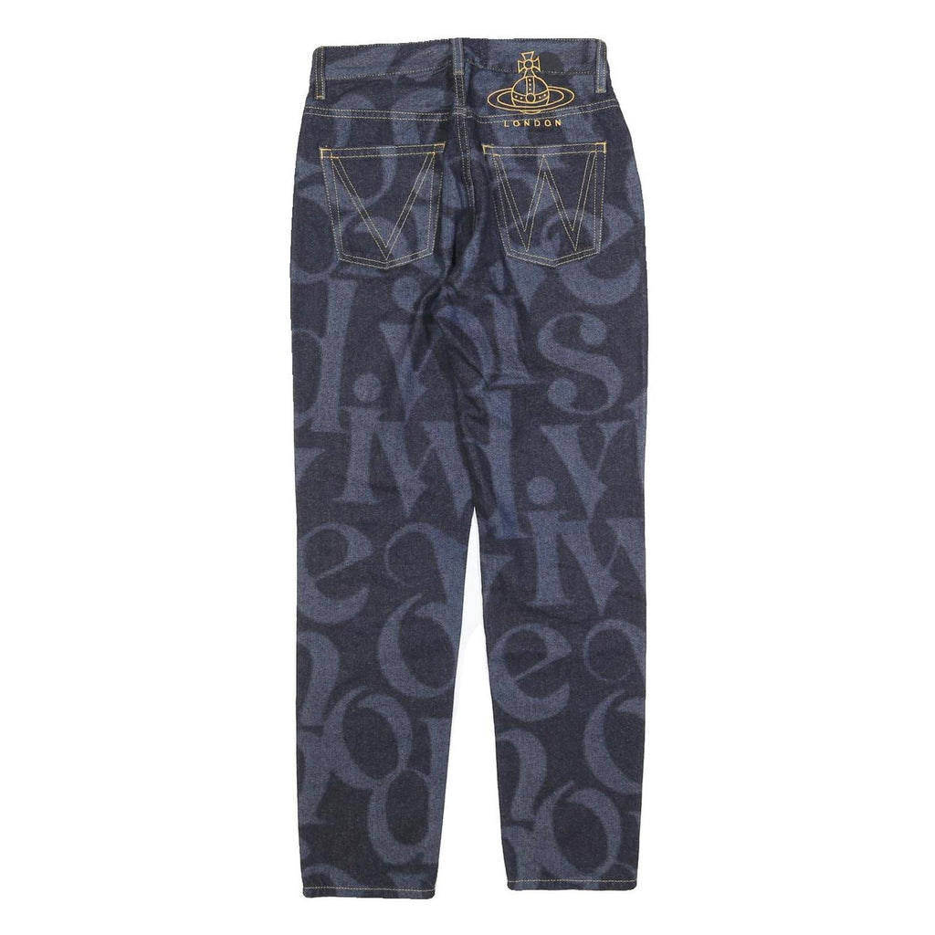 VIVIENNE WESTWOOD Womens Slim Jeans Blue Denim W25 L28 Branded Retro Style