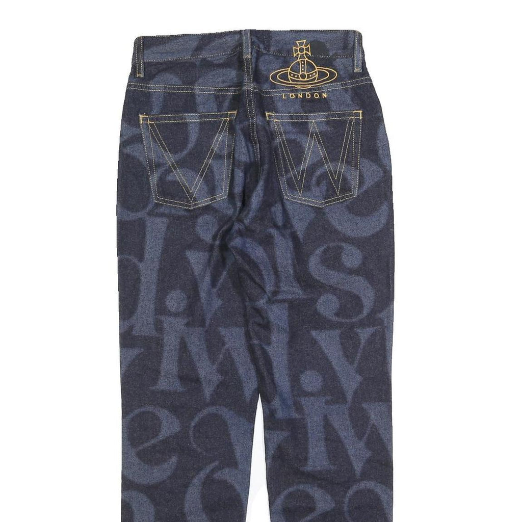 VIVIENNE WESTWOOD Womens Slim Jeans Blue Denim W25 L28 Branded Retro Style