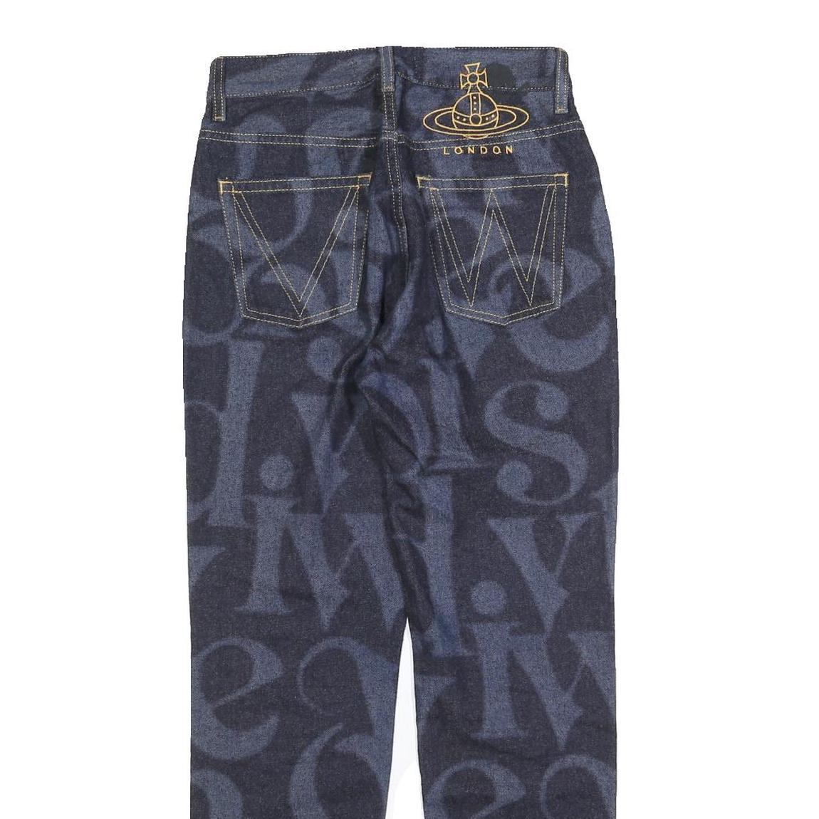 VIVIENNE WESTWOOD Womens Slim Jeans Blue Denim W25 L28 Branded Retro Style