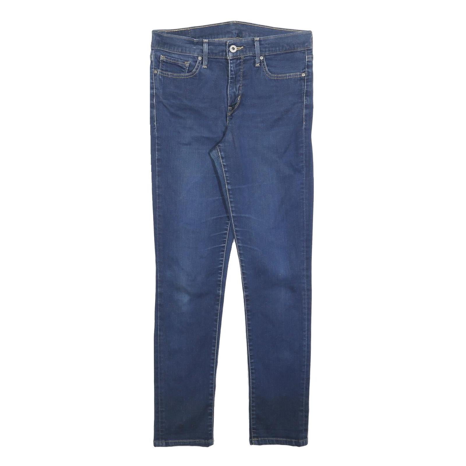 LEVI'S Womens Slim Blue Denim Slim Skinny Jeans W29 L28 Classic Stretch Zip