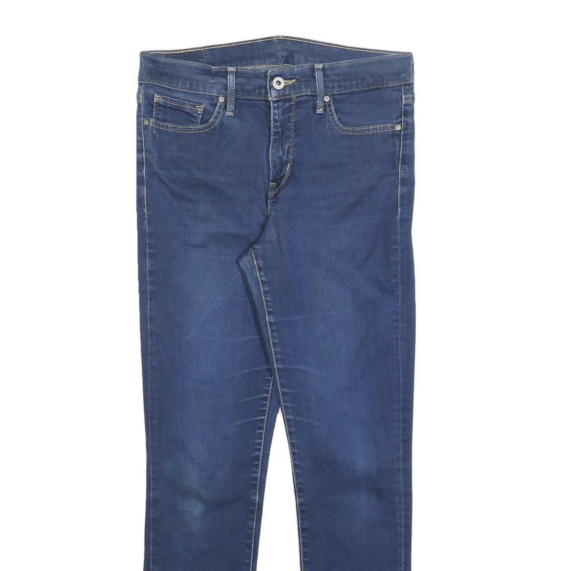LEVI'S Womens Slim Blue Denim Slim Skinny Jeans W29 L28 Classic Stretch Zip