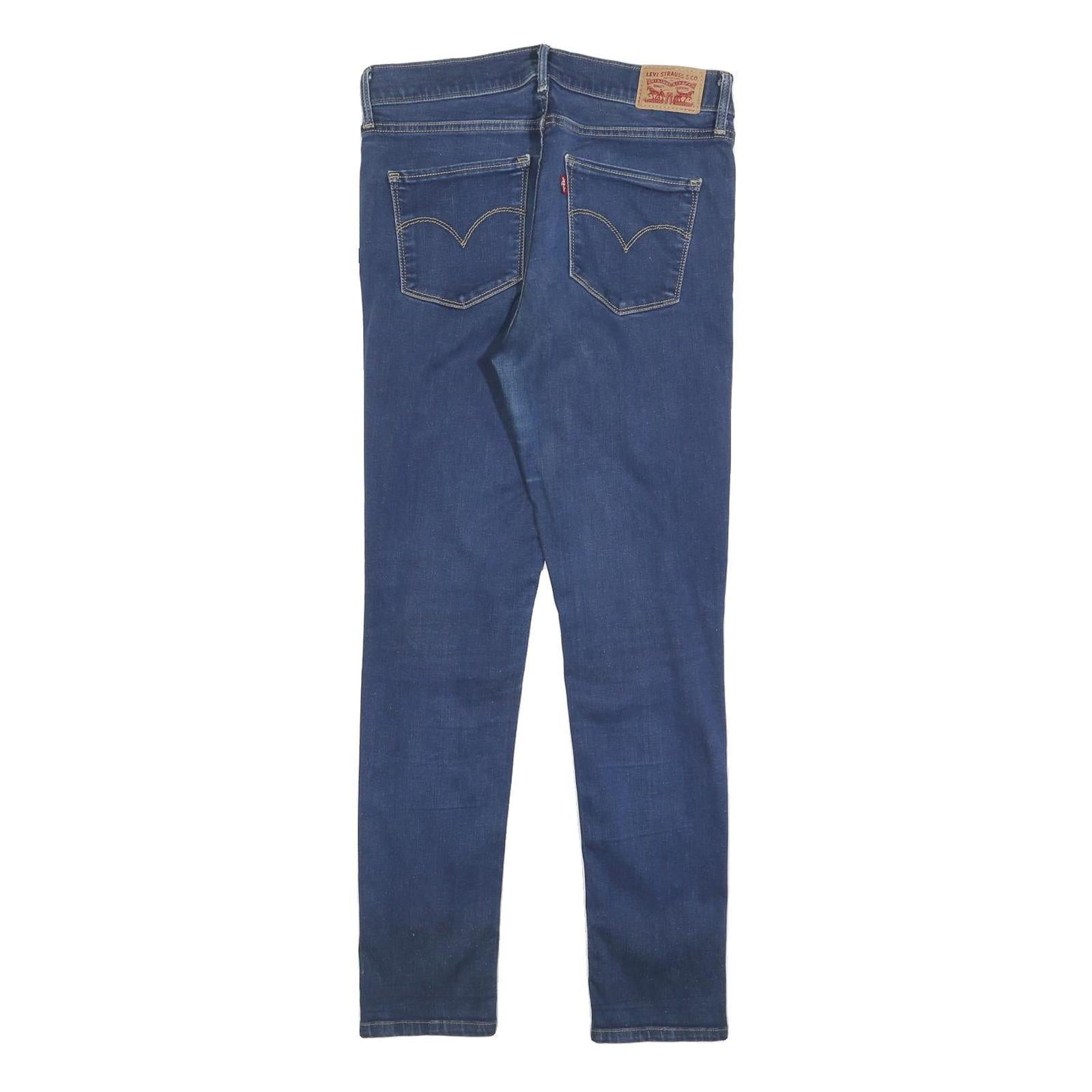 LEVI'S Womens Slim Blue Denim Slim Skinny Jeans W29 L28 Classic Stretch Zip