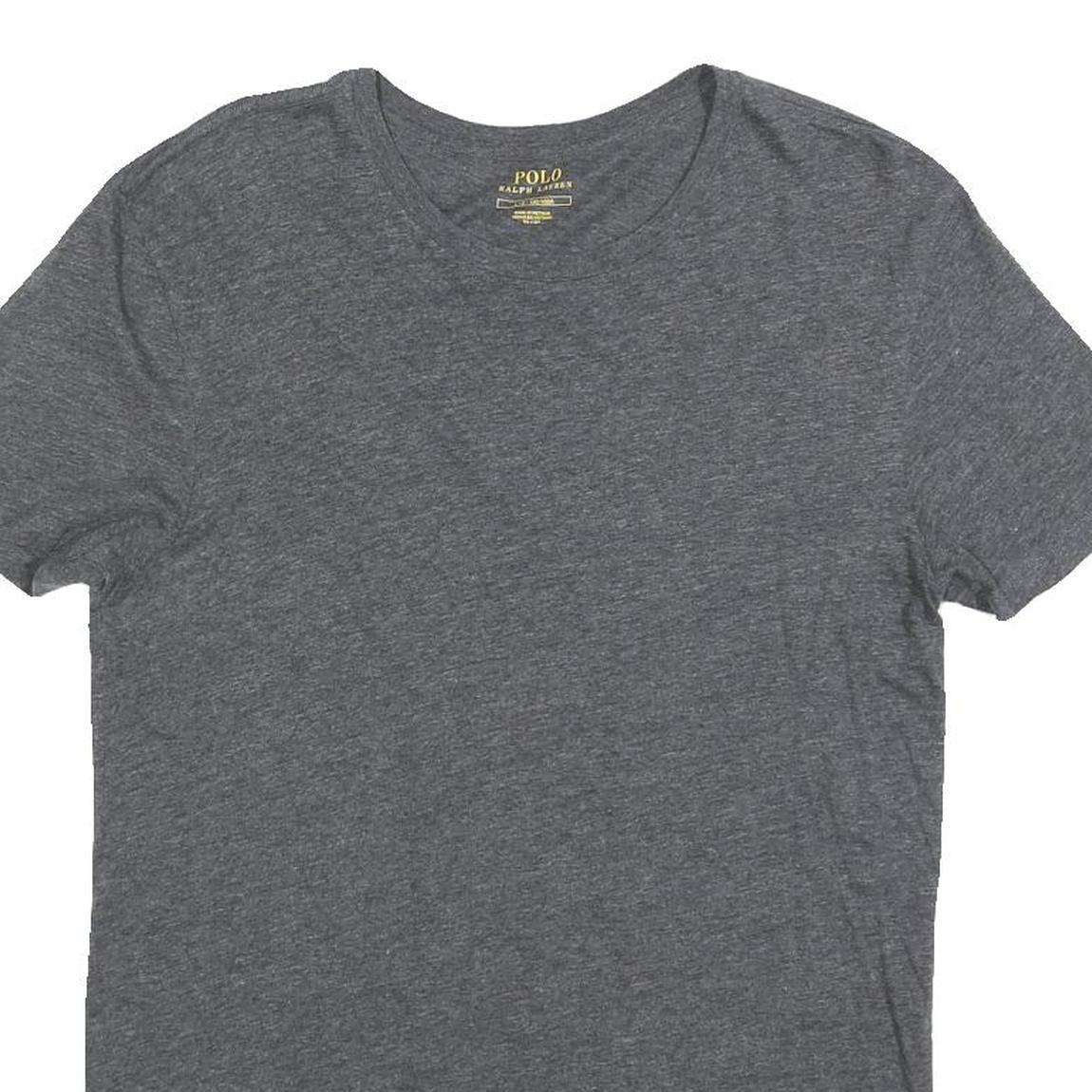 POLO RALPH LAUREN Mens Grey Classic T-Shirt L Short Sleeve Crew Neck Cotton