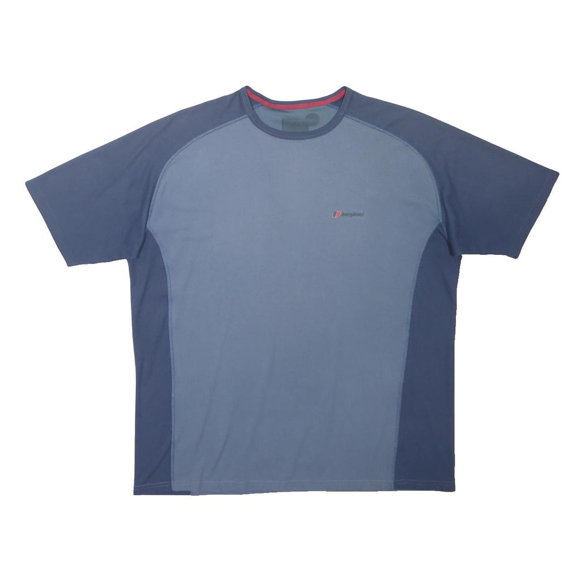 BERGHAUS Mens Blue Polyester Blend T-Shirt XL Short Sleeve Crew Neck Outdoor