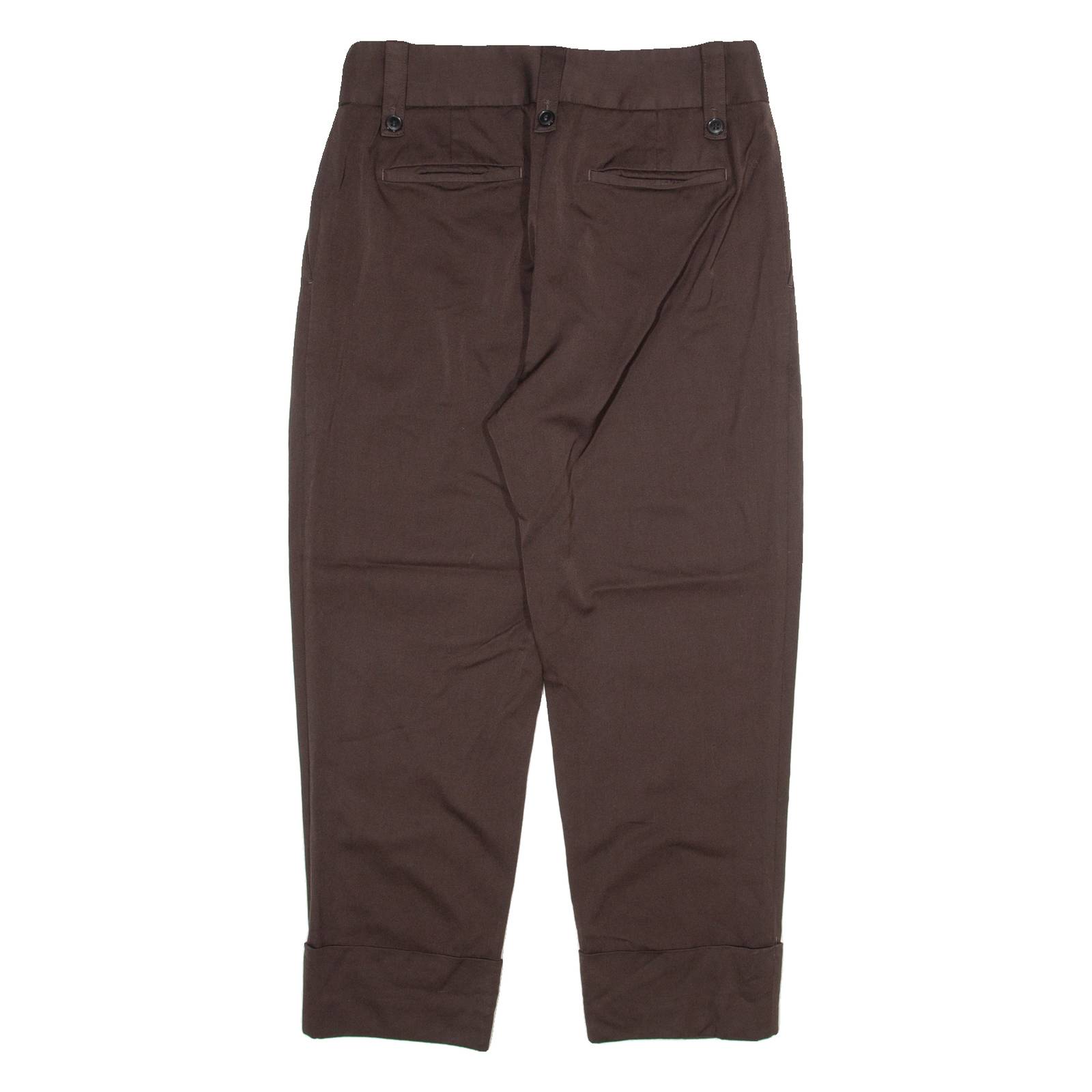 REISS Womens Trousers Brown Relaxed Tapered Wool W30 L24