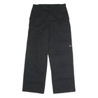 DICKIES Mens Black Regular Fit Straight Leg Trousers W32 L32 Workwear Zip