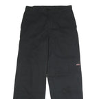 DICKIES Mens Black Regular Fit Straight Leg Trousers W32 L32 Workwear Zip