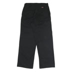 DICKIES Mens Black Regular Fit Straight Leg Trousers W32 L32 Workwear Zip