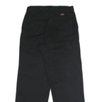 DICKIES Mens Black Regular Fit Straight Leg Trousers W32 L32 Workwear Zip