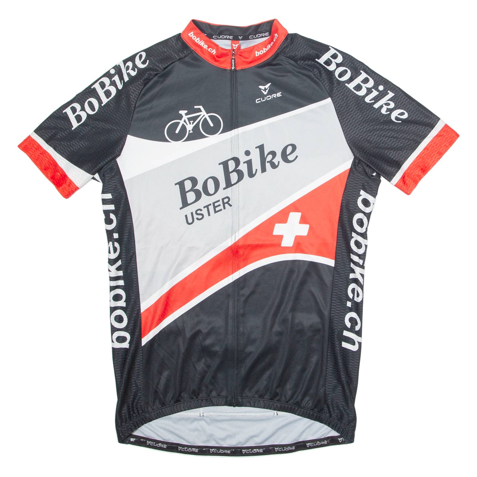 CUORE Cycling Mens Jersey Black 1/4 Zip 2XL
