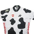 ASSOS Mens White & Black Cycling Jersey XL Short Sleeve Crew Neck Swiss Graphic