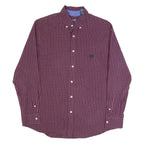 CHAPS Mens Shirt Red Check Long Sleeve L