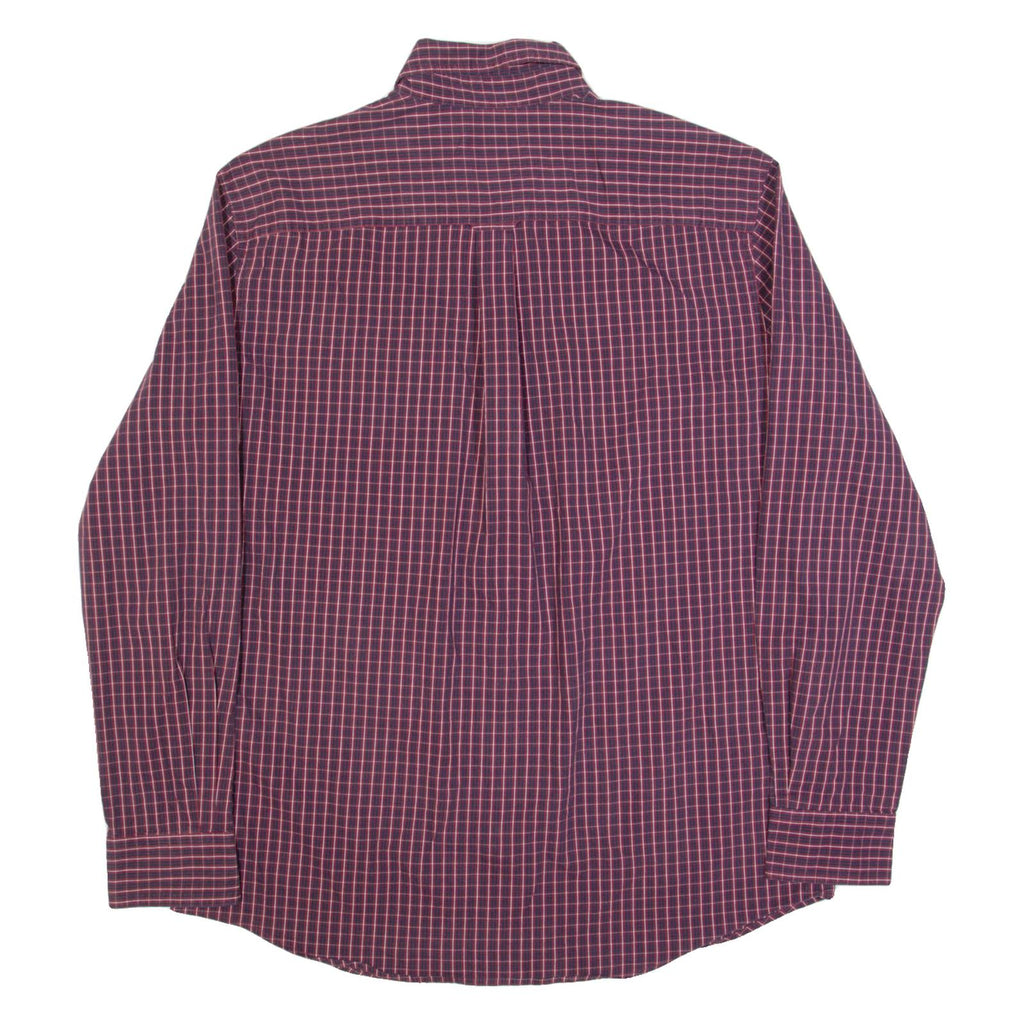CHAPS Mens Shirt Red Check Long Sleeve L