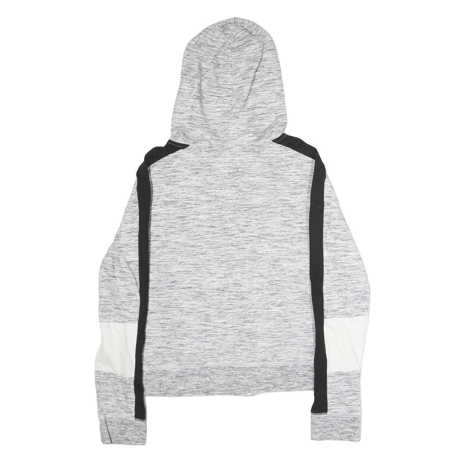 NFL Womens Grey & Black Steelers Full Zip Hoodie L Team Logo Sportswear