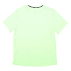 NIKE Mens Green Polyester Blend T-Shirt M Short Sleeve Crew Neck Sports