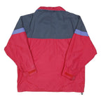 COLUMBIA Womens Red & Grey Outdoor Jacket L Polyester Blend Zip Windbreaker