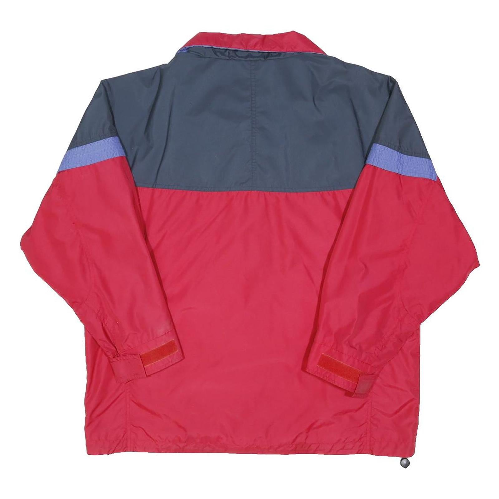 COLUMBIA Womens Red & Grey Outdoor Jacket L Polyester Blend Zip Windbreaker