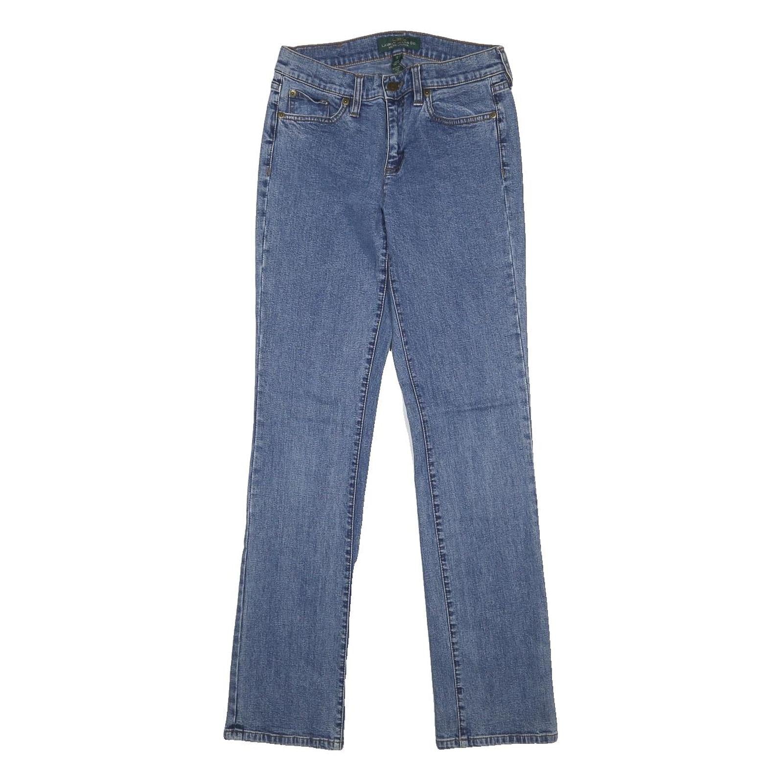 LAUREN RALPH LAUREN Womens Jeans Blue Regular Straight Denim Medium W26 L31
