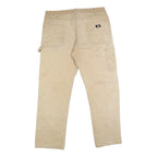 DICKIES Mens Regular Fit Beige Denim Jeans W38 L32 Workwear Utility Paint