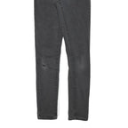LEVI'S Womens Slim Black Denim Jeans W25 L30 Zip Cotton Blend Casual Stretch