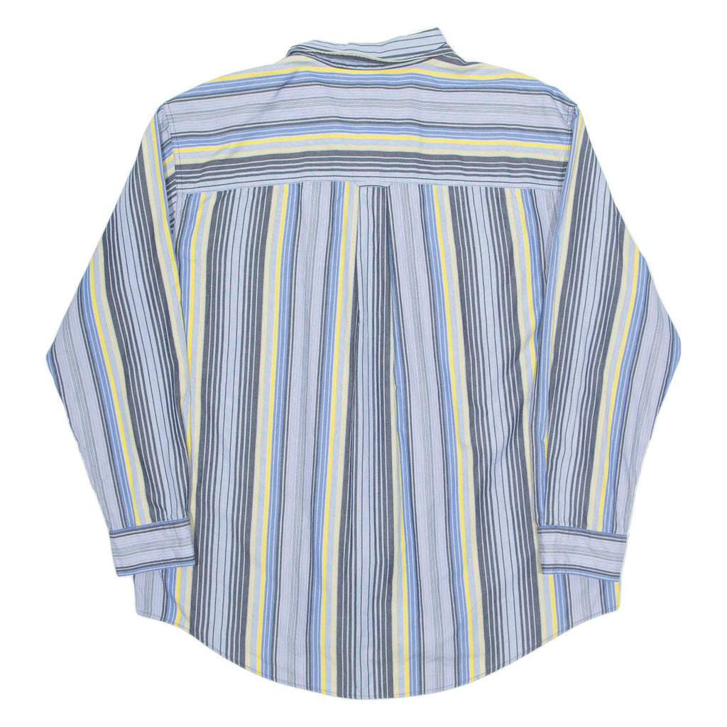 CHAPS Mens Shirt Blue Striped Long Sleeve XL