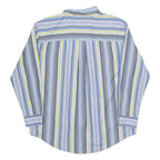 CHAPS Mens Shirt Blue Striped Long Sleeve XL