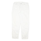 LEVI'S Womens Cotton Blend White Regular Fit Straight Leg Trousers W33 L31