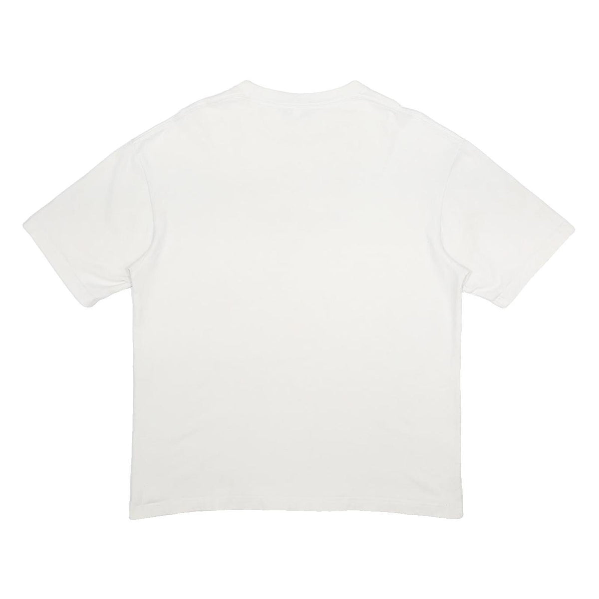 BALENCIAGA Mens White Graphic T-Shirt S Short Sleeve Crew Neck Logo Print Cotton