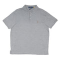POLO RALPH LAUREN Mens Grey Short Sleeve Plain M Cotton Blend Polo Shirt