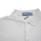 POLO RALPH LAUREN Mens Grey Short Sleeve Plain M Cotton Blend Polo Shirt