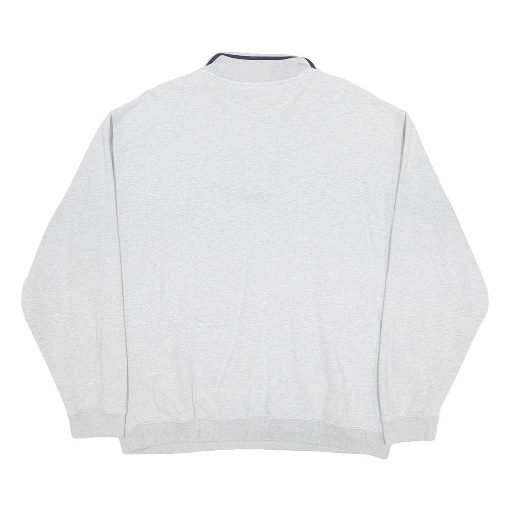CHAPS Mens Grey Plain Pullover Jumper Crew Neck Basic Knit XL Cotton Blend