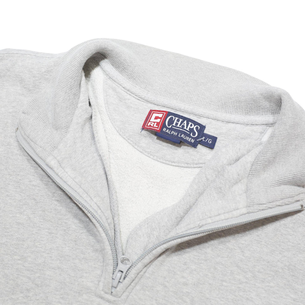 CHAPS Mens Grey Plain Pullover Jumper Crew Neck Basic Knit XL Cotton Blend