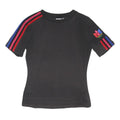 ADIDAS ORIGINALS Womens Black Red Blue Crew Neck Short Sleeve T-Shirt UK 10