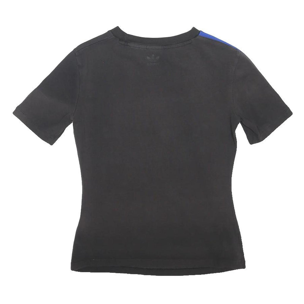 ADIDAS ORIGINALS Womens Black Red Blue Crew Neck Short Sleeve T-Shirt UK 10