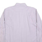 JAEGER Mens White Plain Shirt L Classic Long Sleeve Button Collar Cotton Blend